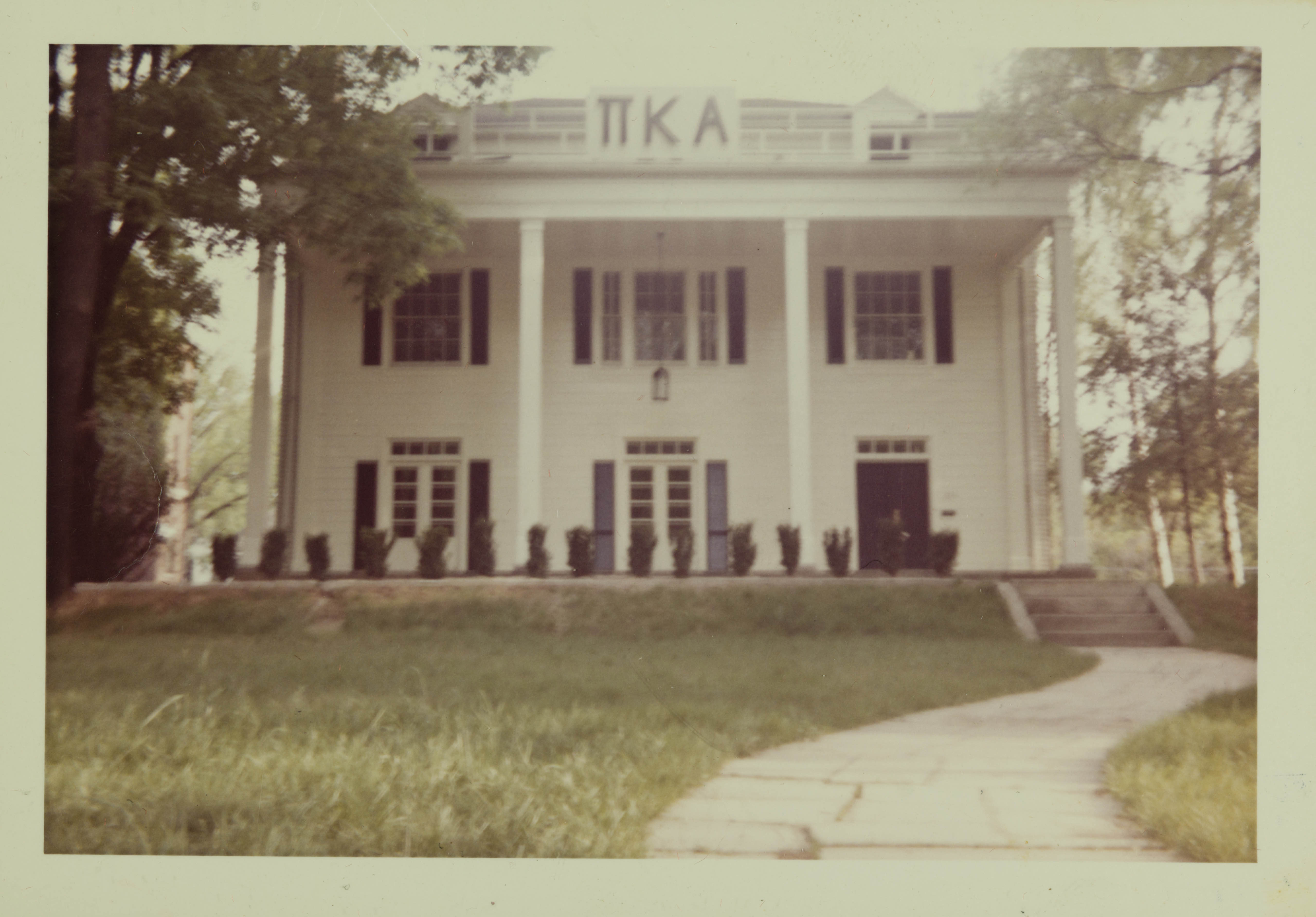 Delta Xi Chapter House and Lawn Photograph, 1964