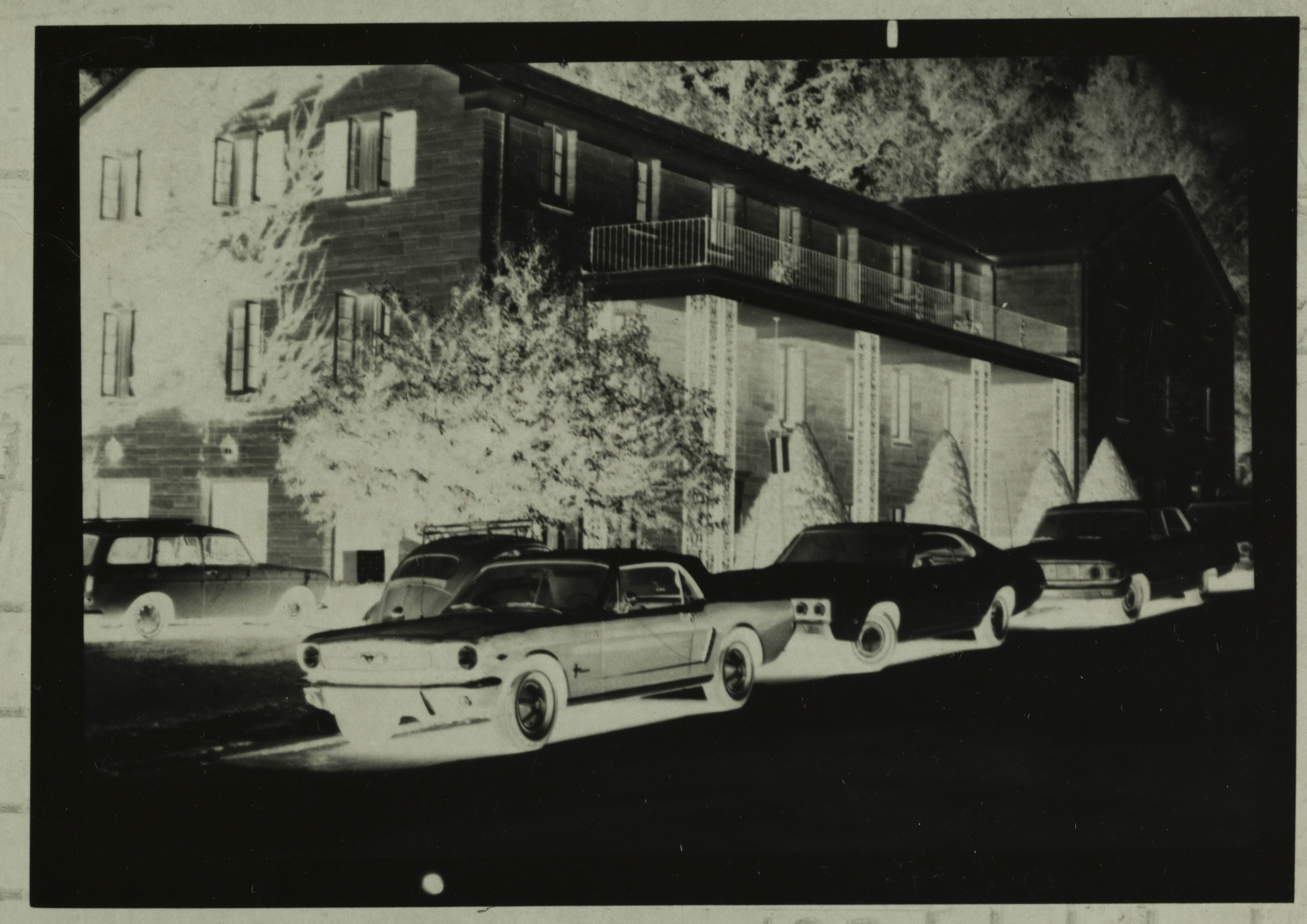 Delta Xi Chapter House Street View Negative Photograph, c. 1975