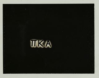 Pi Kappa Alpha Fraternity Backlit Letter Sign Photograph, 1964