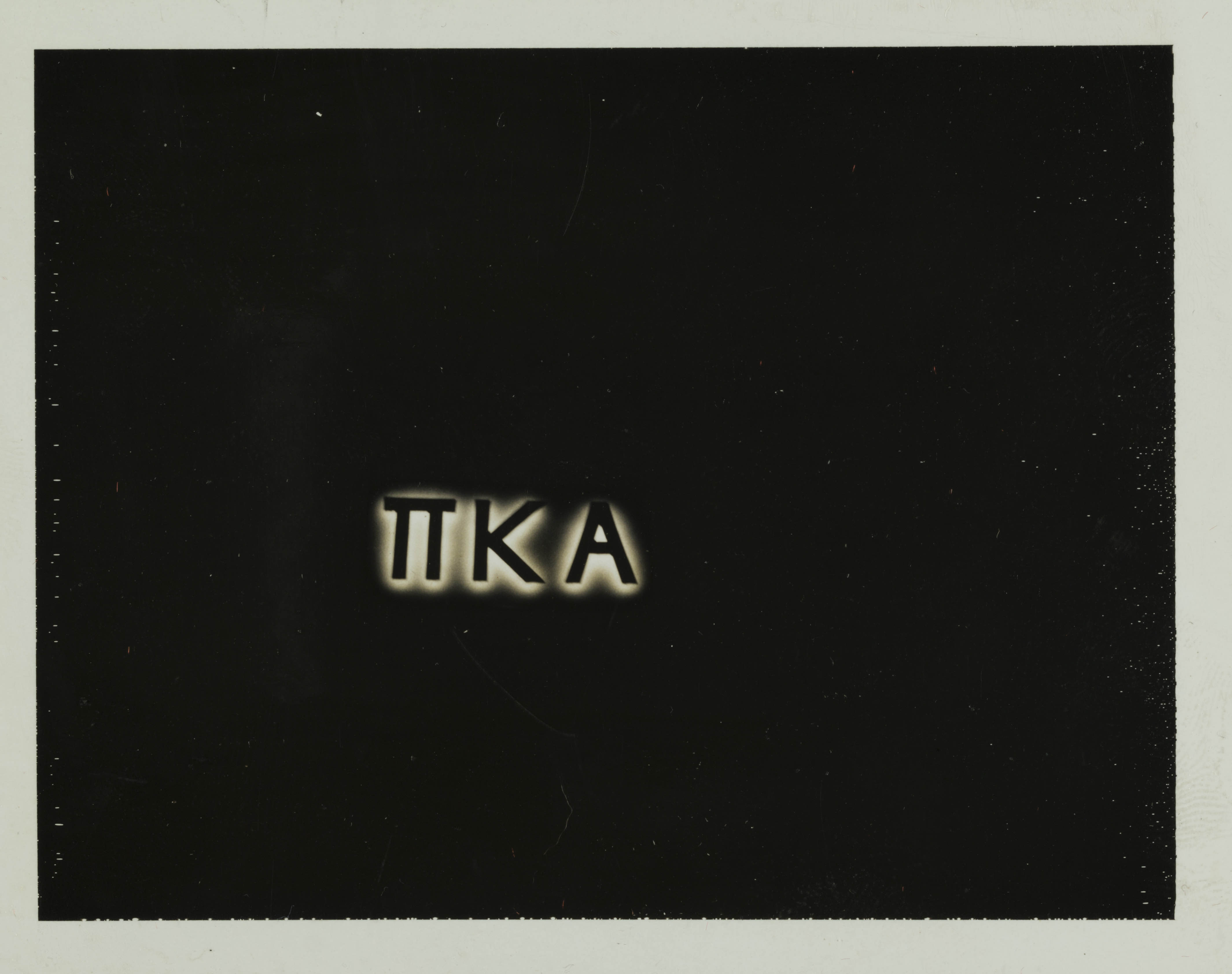 Pi Kappa Alpha Fraternity Backlit Letter Sign Photograph, 1964