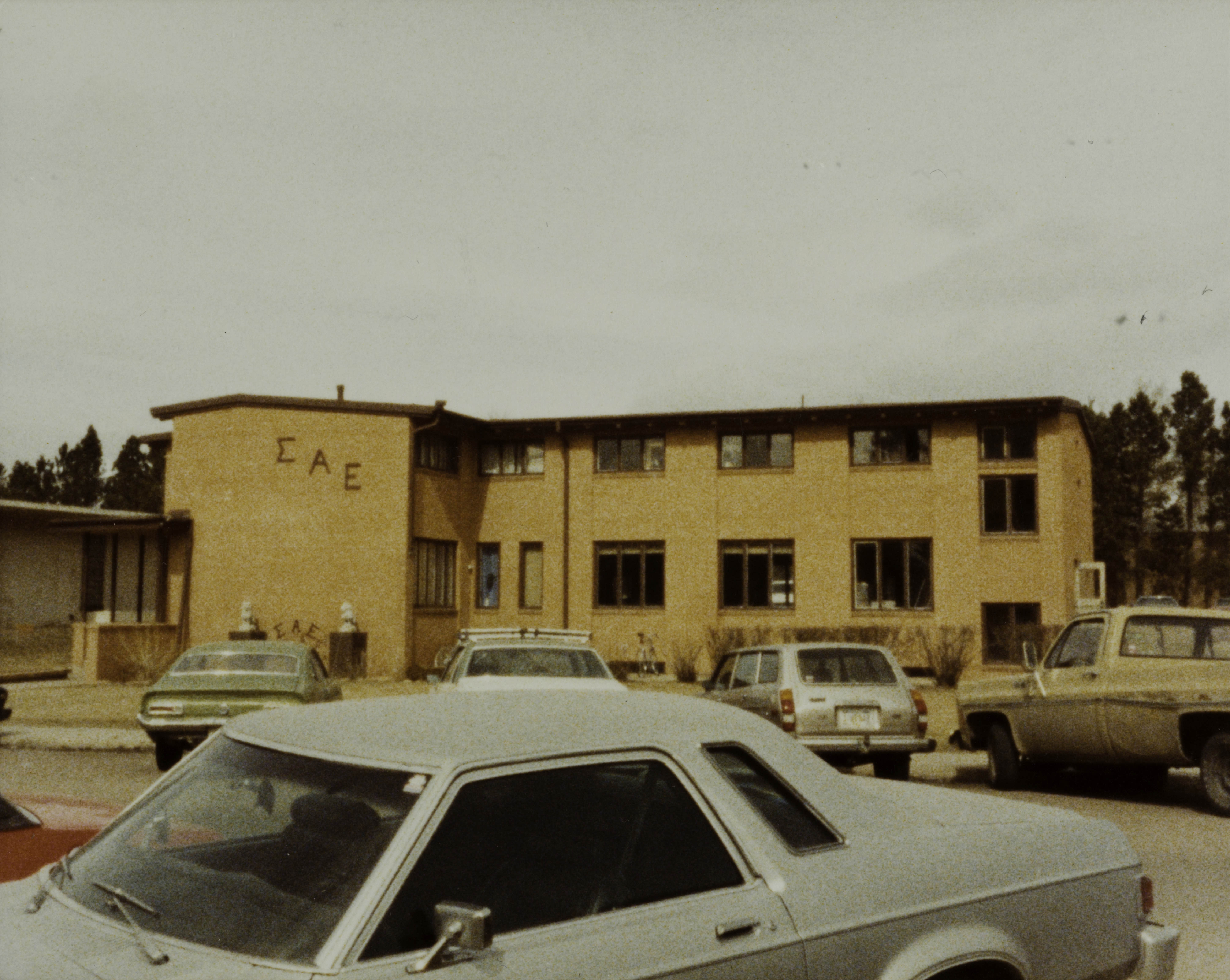 Sigma Alpha Epsilon Fraternity Laramie House Photograph, March 1983