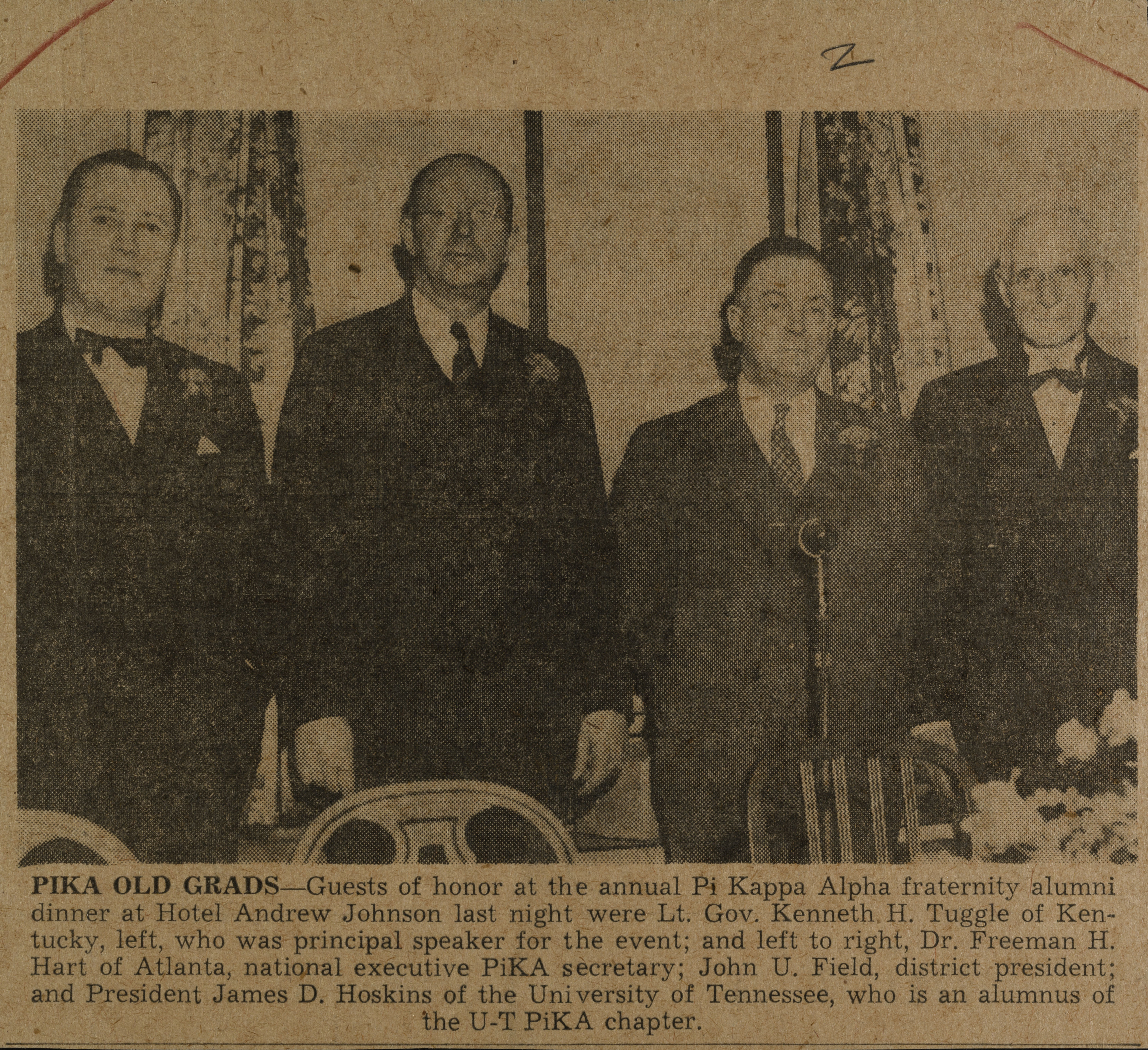 Pika Old Grads Newspaper Clipping, March 3, 1945