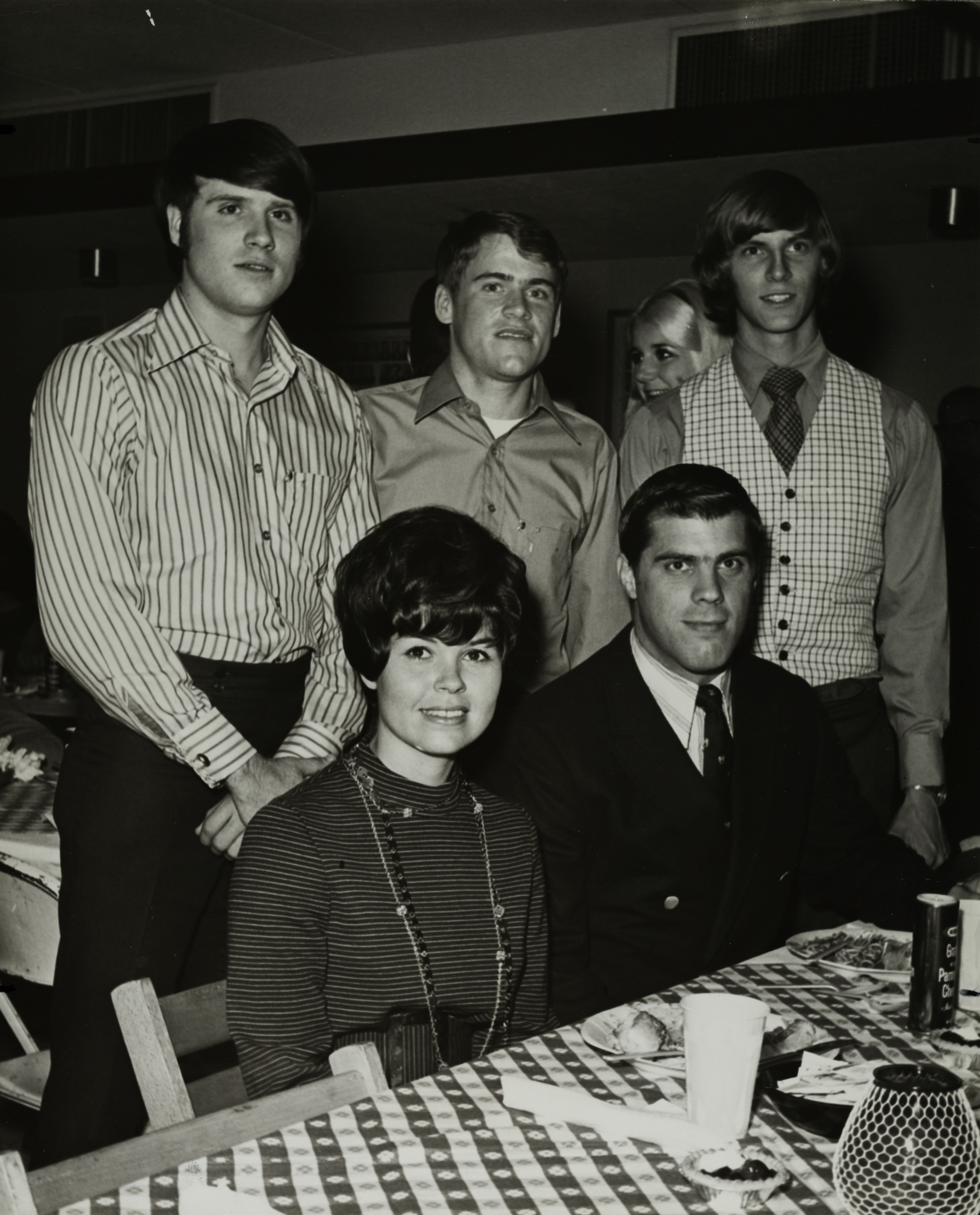 Battle, Battle, Livesay, Kuhlman, and Boaz at Sports Banquet Photograph, 1971