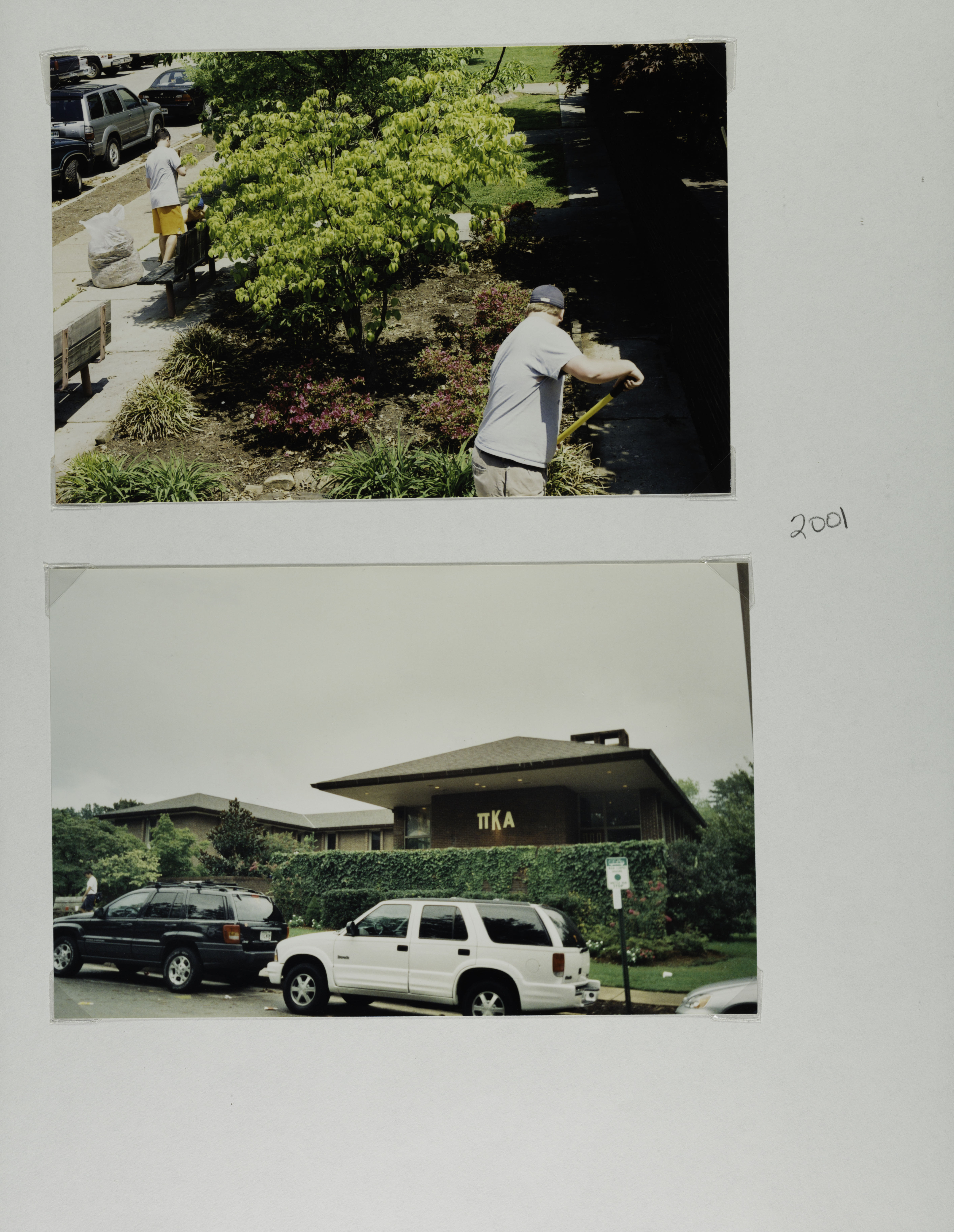 Zeta Chapter House Landscaping Photographs, 2001