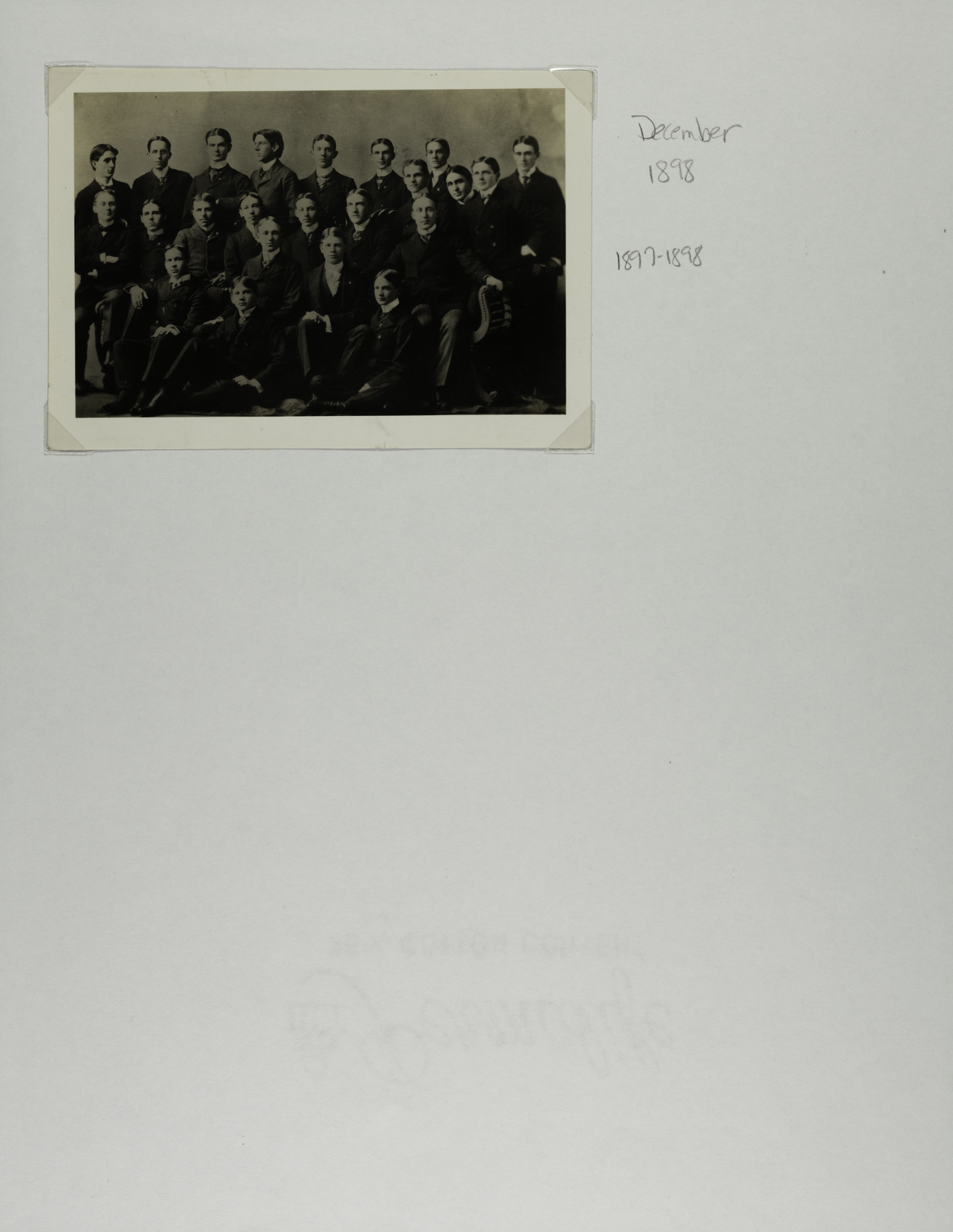 Zeta Chapter Group Photograph, December 1898