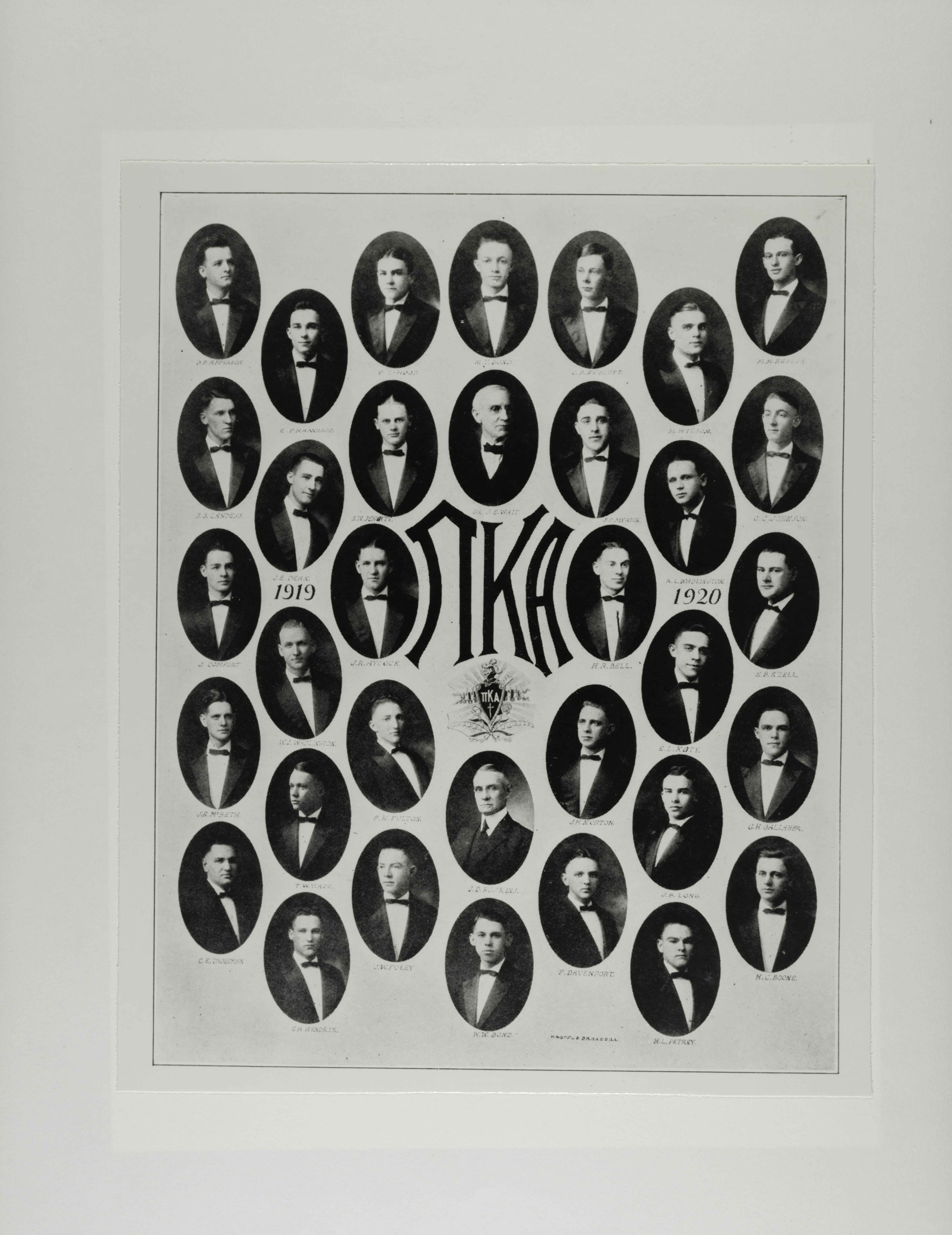 Zeta Chapter Composite Photograph, 1919-1920