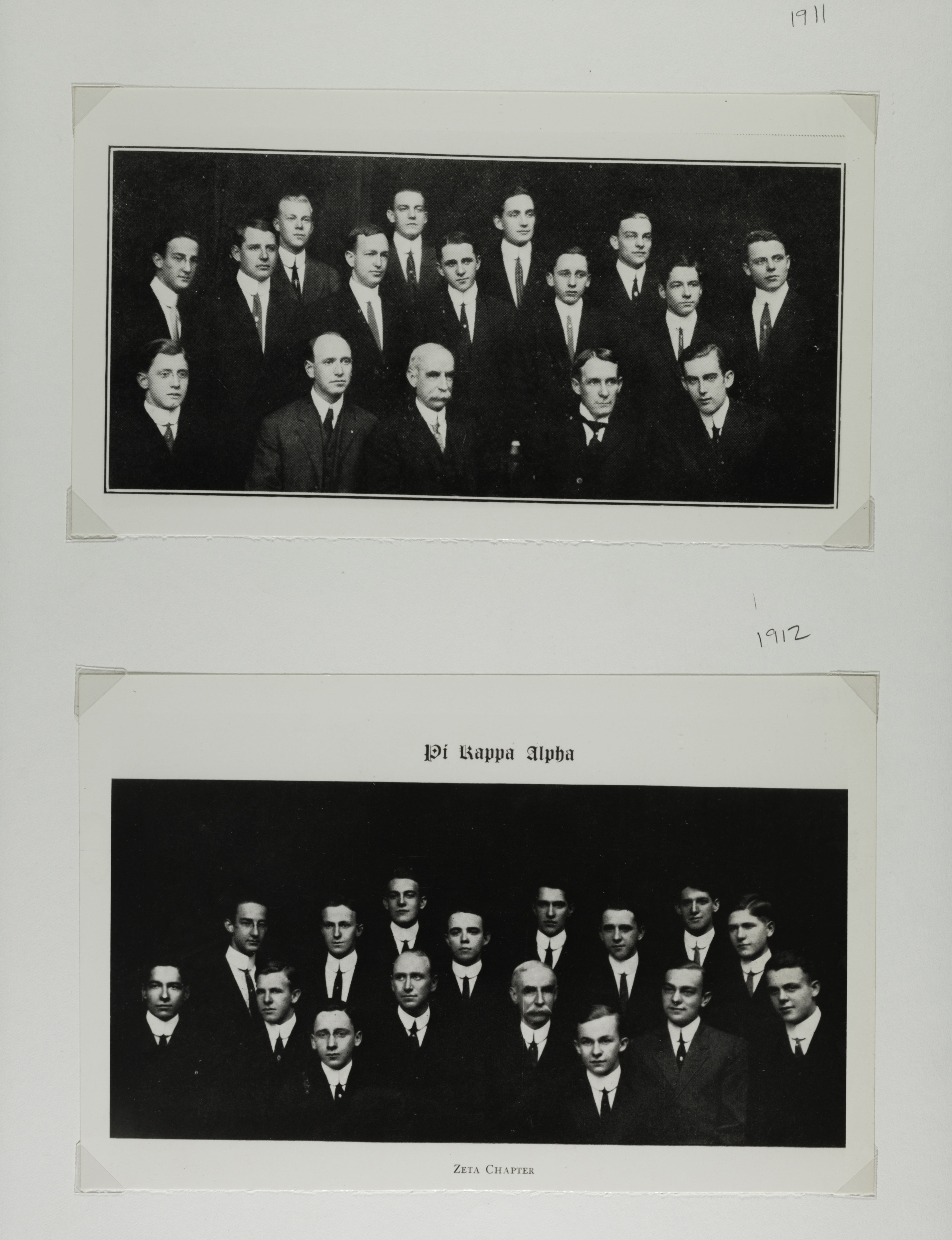 Zeta Chapter Group Photographs, 1911-1912