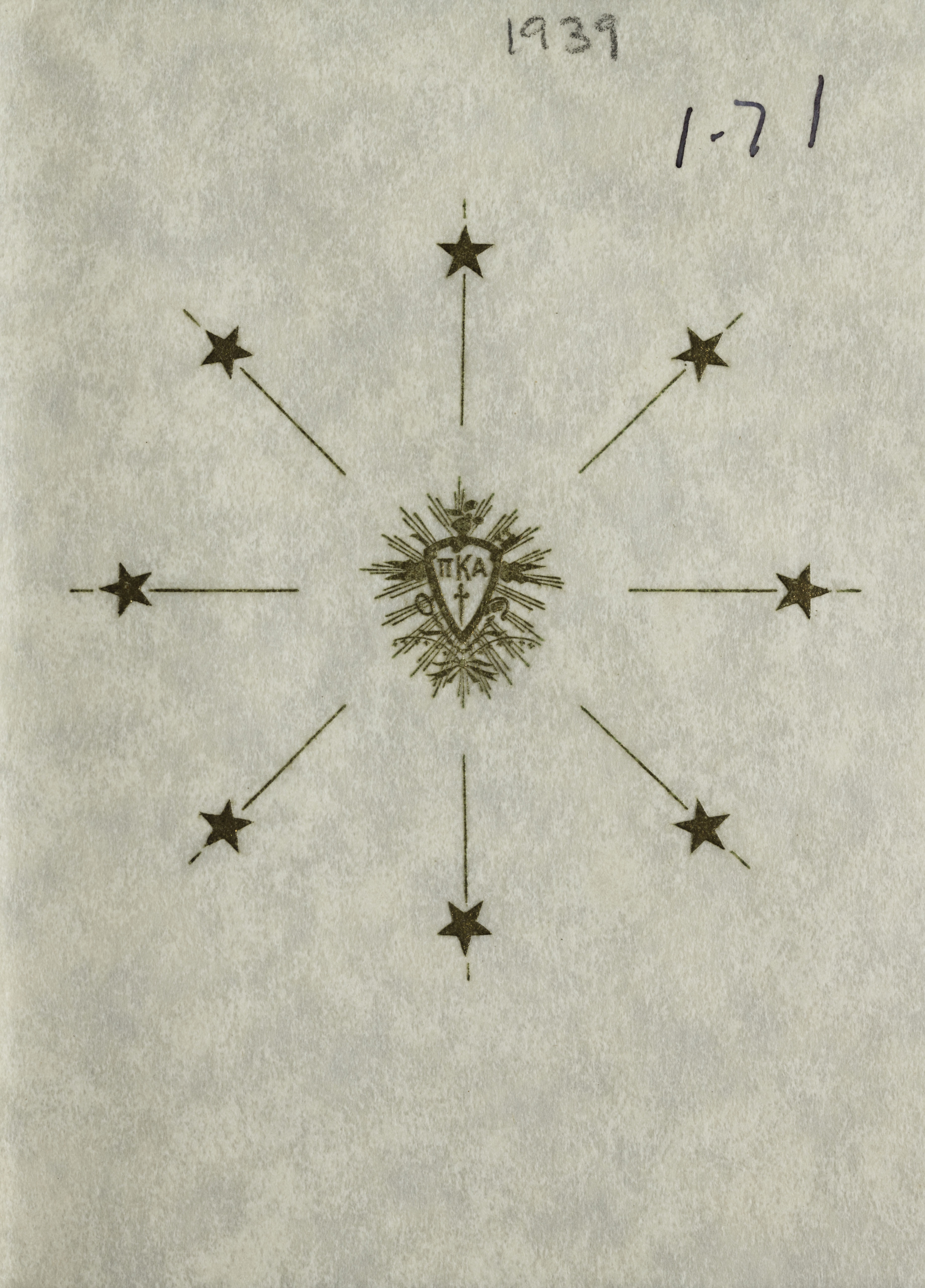 Gamma Theta Chapter Christmas Card, 1939