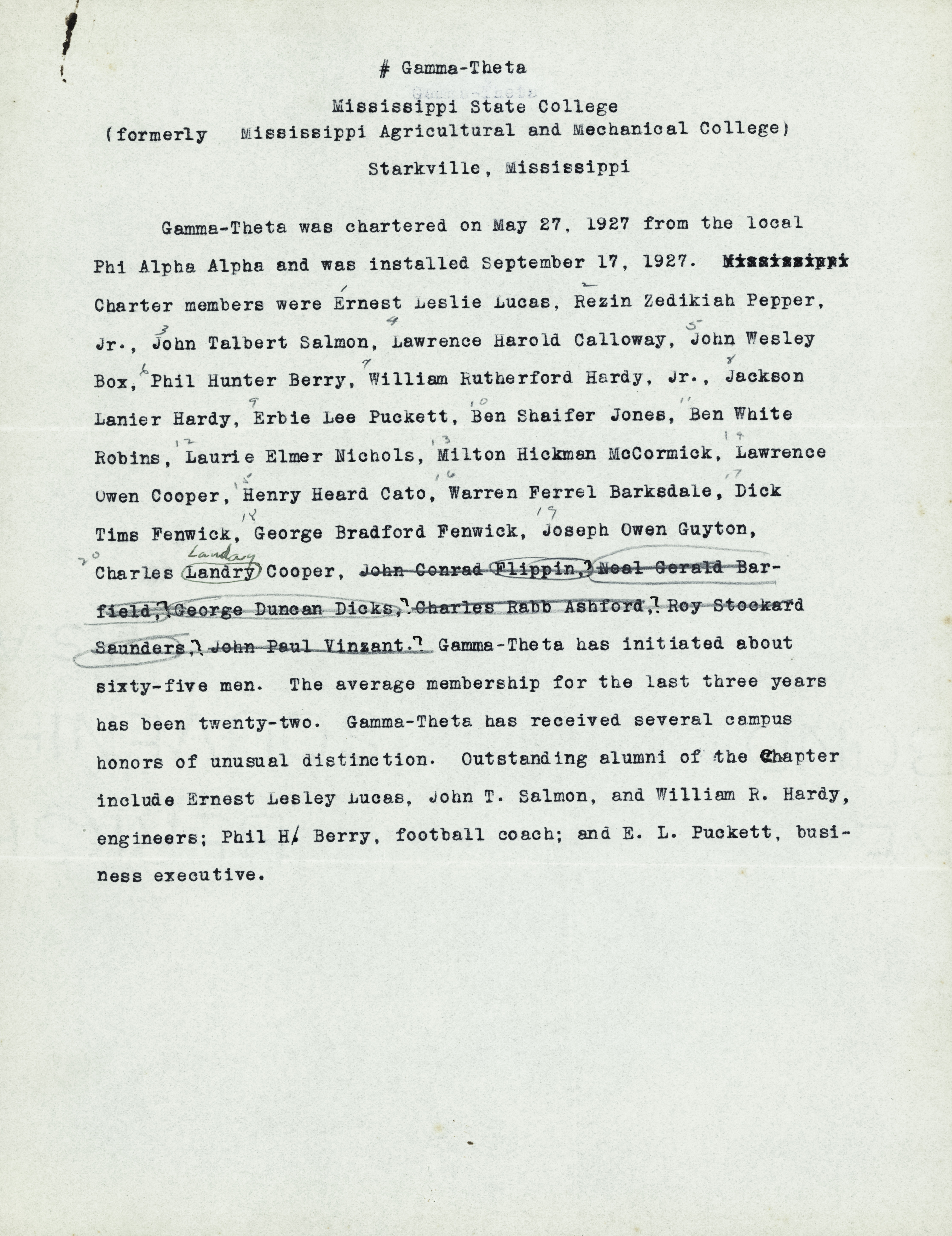 Gamma Theta Chapter History 1, c. 1930