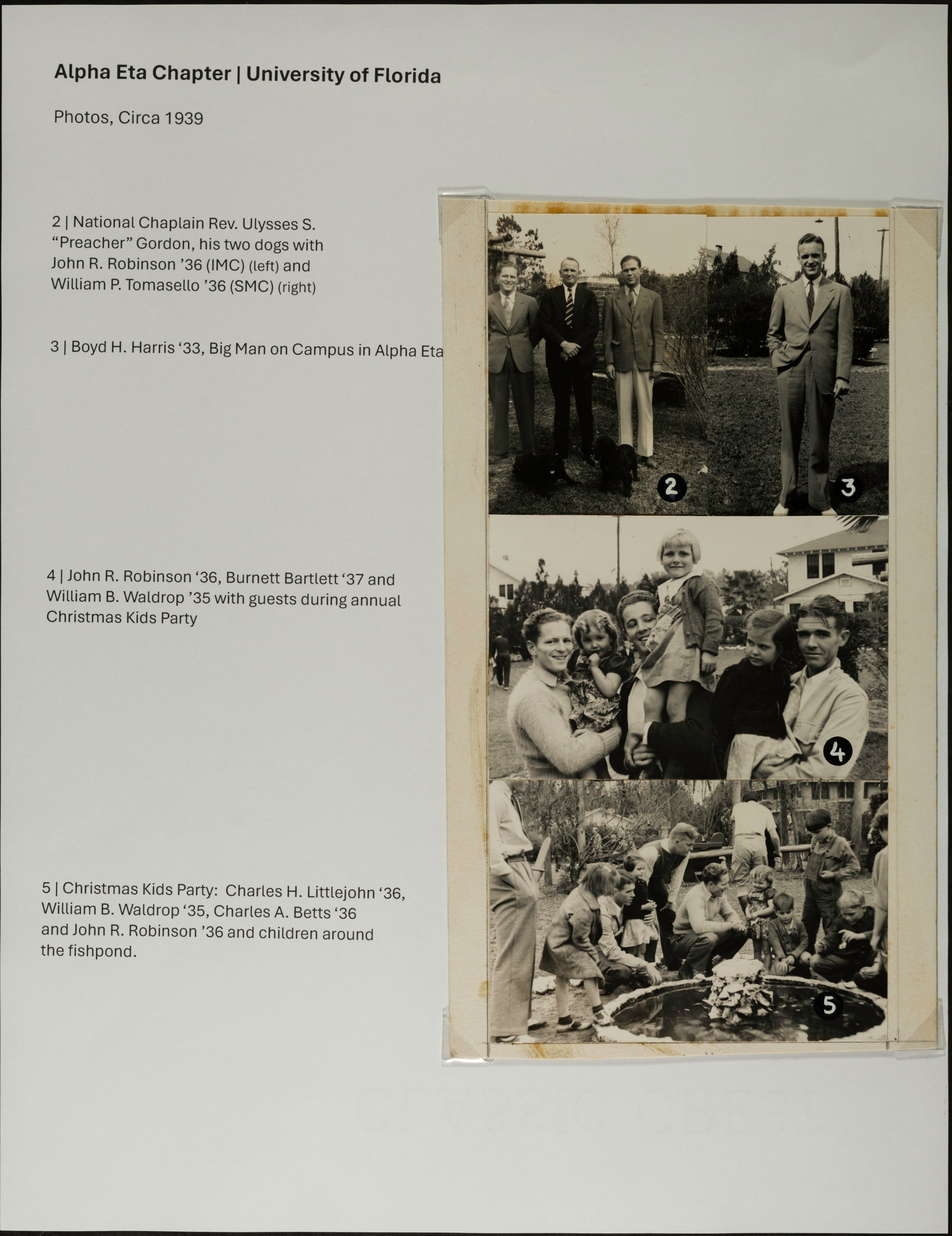 Three Christmas Party Photographs, c. 1939