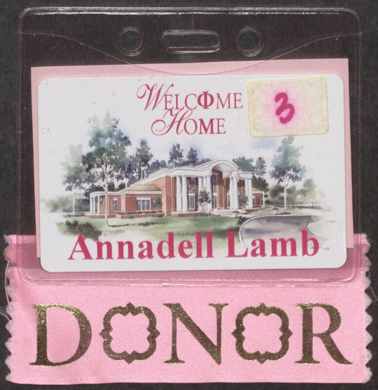 Annadell Lamb Headquarters Dedication Ceremony Nametag, September 24, 2005 (Image)