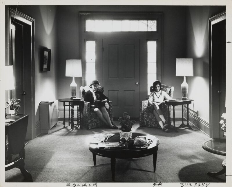 Alpha Alpha Members in Upstairs Hall Lounge Photograph, 1967 (Image)