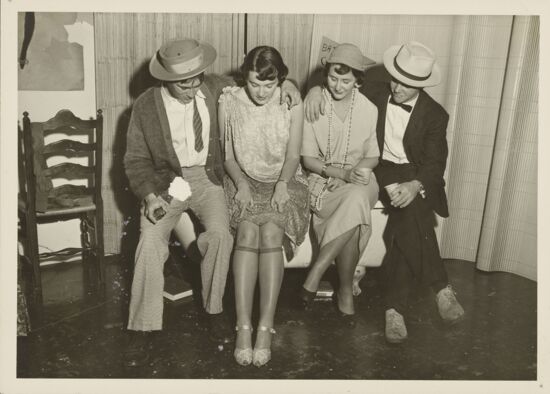 Two Couples at Flapper Frolic Pledge Dance Photograph, Spring 1955 (image)