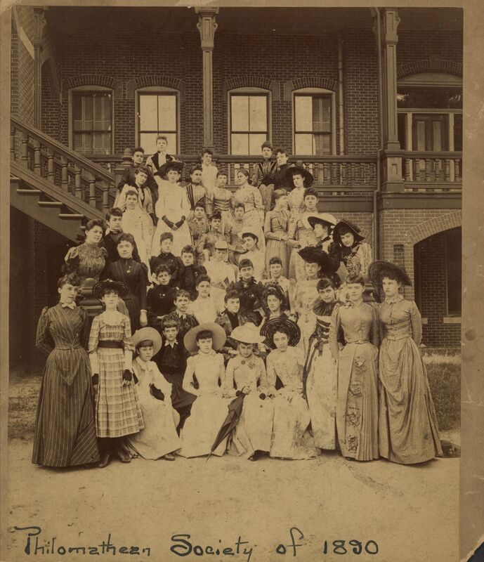 1890 Philomathean Society Group Photograph Image