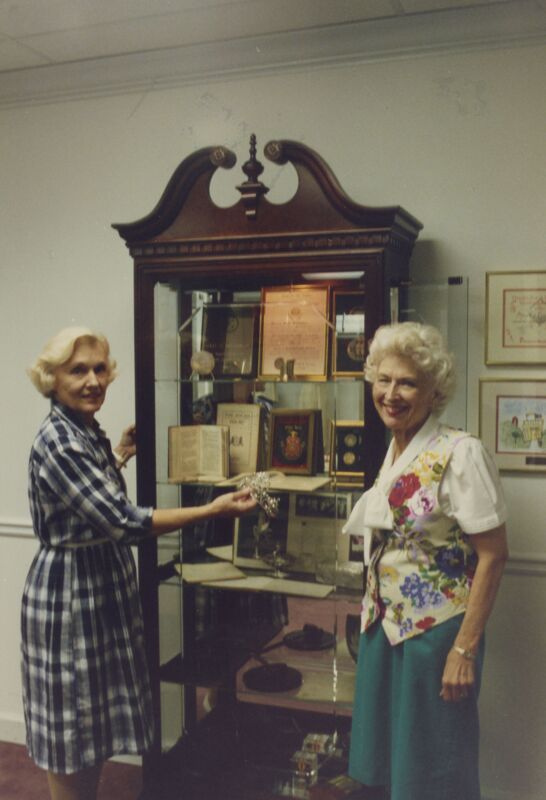 1990s Annadell Lamb and Ruth Hauschild in Heritage Room Photograph Image