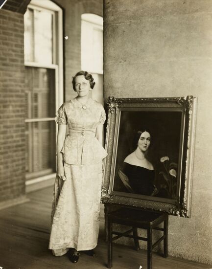 Elizabeth Jones with Portrait of Mary Myrick Daniels Photograph, 1934 (image)