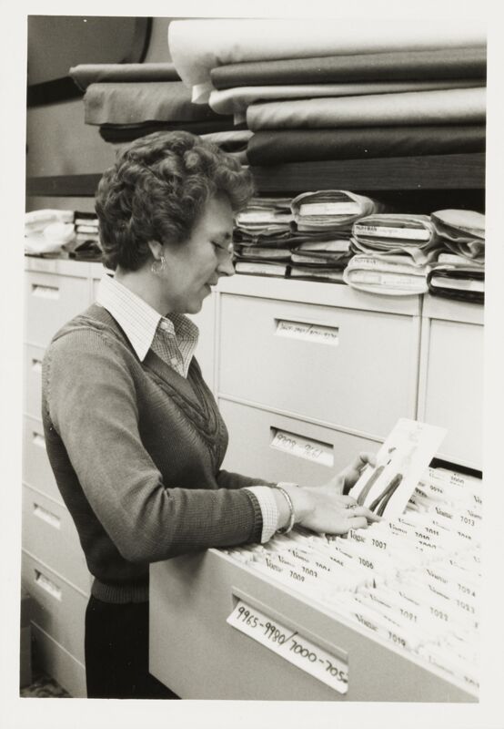 Sue Hessler with Files Photograph (Image)