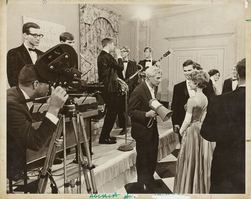 Carnation Ball Movie Director Speaking with Actors Photograph, circa 1965-1967 (Image)