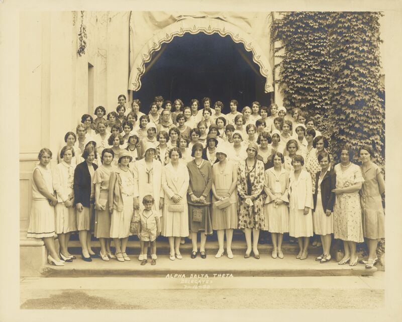 Alpha Delta Theta Delegates Photograph, July 16, 1930 (Image)
