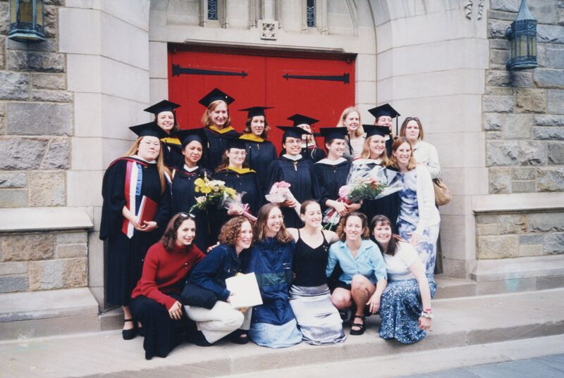 Phi Kappa Members at Graduation Photograph, 2001 (Image)