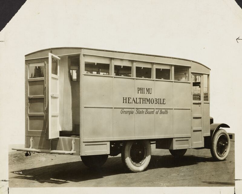 1921 First Phi Mu Healthmobile Photograph Image