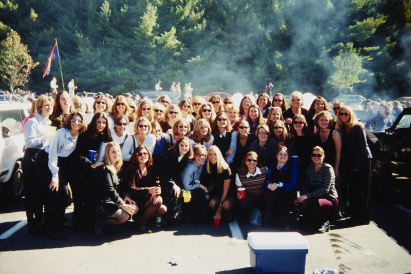 Gamma Mu Chapter at Homecoming Tailgate Photograph, 1998 (Image)