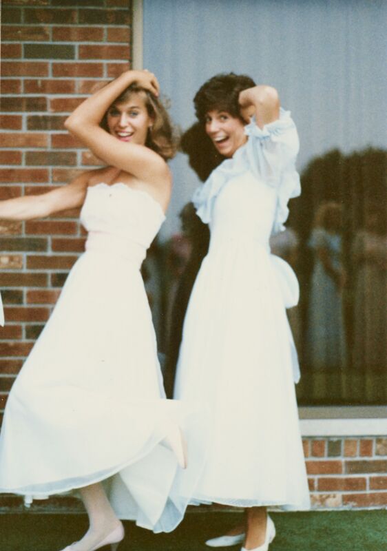 1985 Two Delta Kappa Members in White Photograph Image