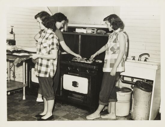 Alpha Lambda Informal Party in Cafeteria Photograph 2, circa 1945-1951 (image)