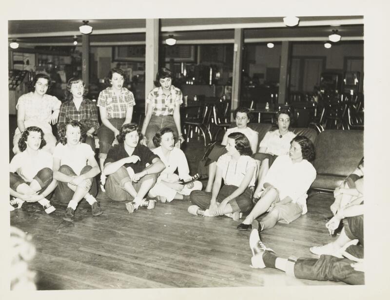 circa 1945-1951 Alpha Lambda Informal Party in Cafeteria Photograph 3 Image