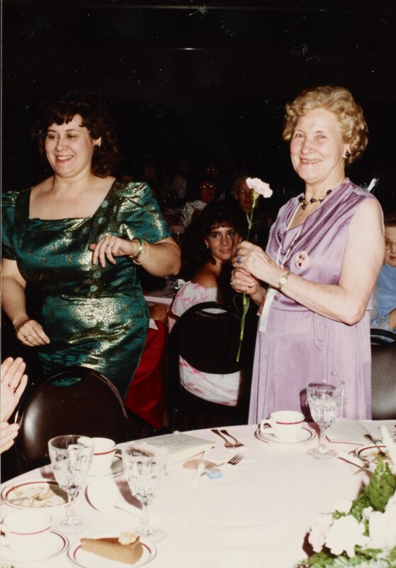 1984 Mary Jane Johnson and Loretta Fowler Bennett at Convention Photograph Image