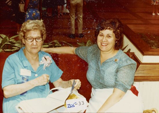 Mary Jane Johnson and Loretta Fowler Bennett at Convention Photograph, 1982 (image)