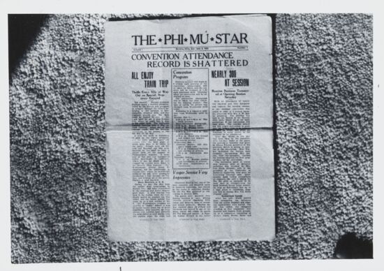 The Phi Mu Star, Vol. 1, No. 1 Photograph (image)