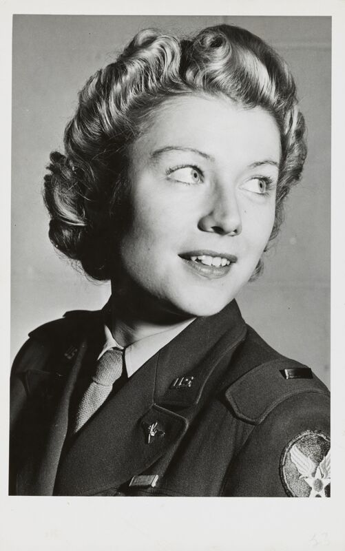 c. 1940s Lt. Clair Pirie in WAC Uniform Photograph Image