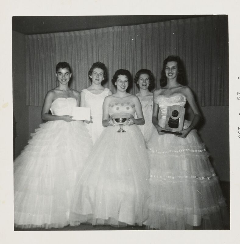 October 1957 Epsilon Delta Members with District Convention Awards Photograph Image