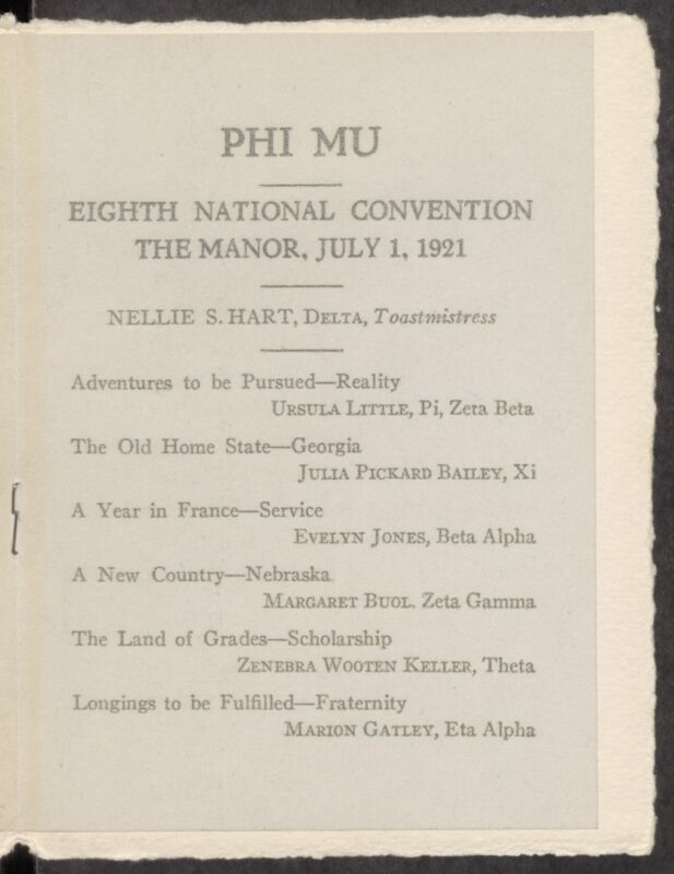 July 1 Eighth National Convention Dinner Program Image