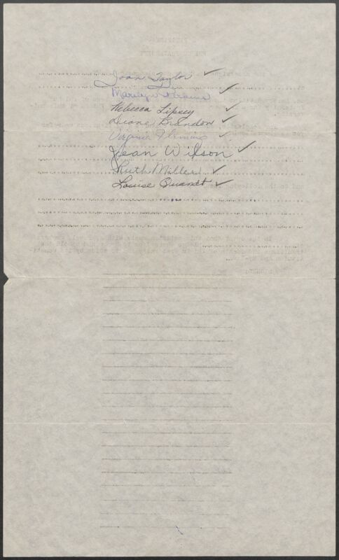 c. 1951 Delta Mu Phi Petition to Phi Mu Fraternity Image