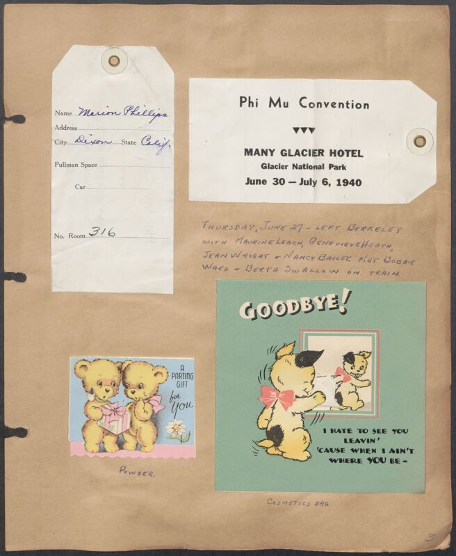 Marion Phillips Convention Scrapbook, Page 1 (Image)
