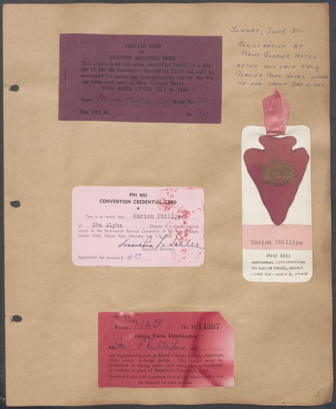 Marion Phillips Convention Scrapbook, Page 3 (Image)