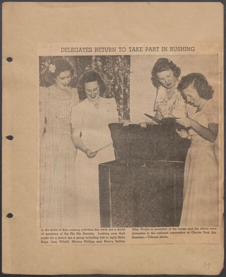Marion Phillips Convention Scrapbook, Page 35 (image)