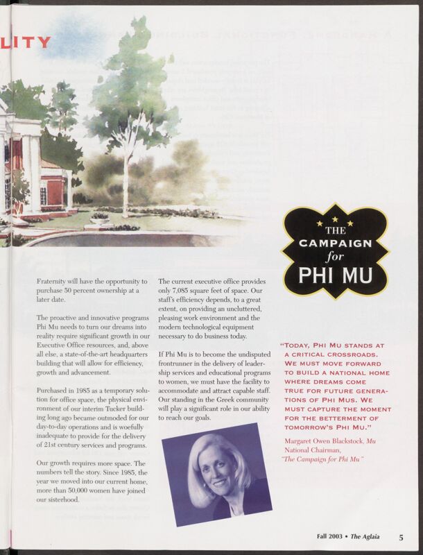 Turning Dreams Into Reality - The Campaign for Phi Mu Image