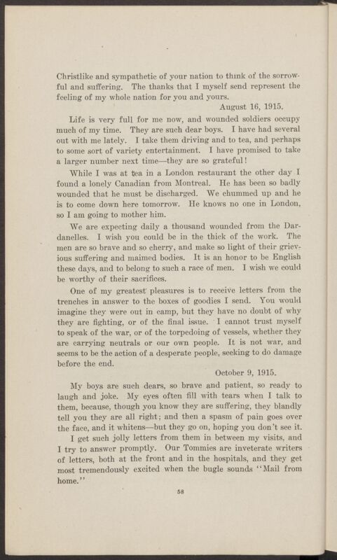 An Englishwoman's Letter of the War Image