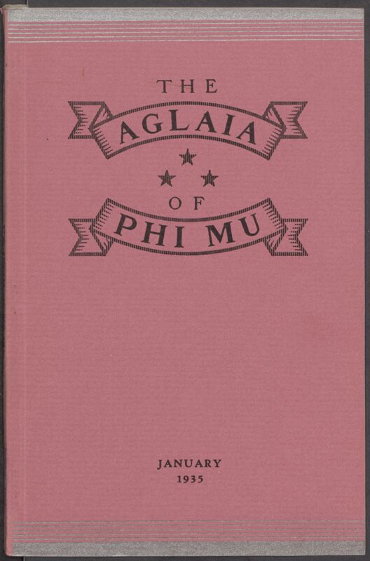 The Aglaia of Phi Mu, Vol. XXIX, No. 2 Front Cover (Image)