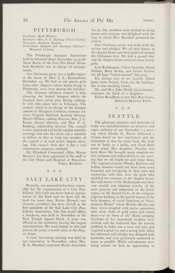 Alumnae Chapter News: Pittsburgh, January 1935 (Image)
