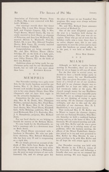Alumnae Chapter News: Memphis, January 1935 (Image)