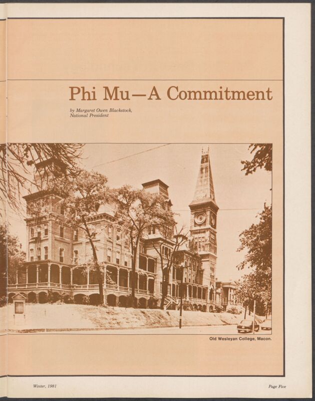 A Founders' Day Message: Phi Mu - A Commitment Image