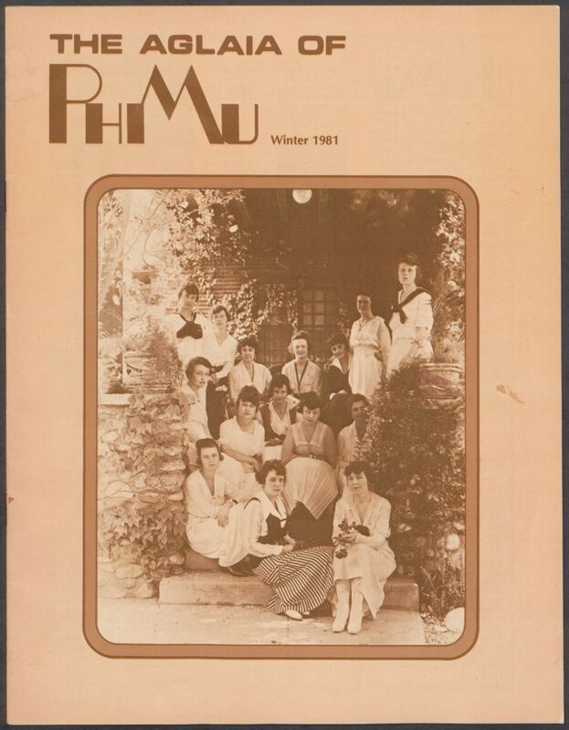 The Aglaia of Phi Mu, Vol. 76, No. 1 Front Cover (Image)