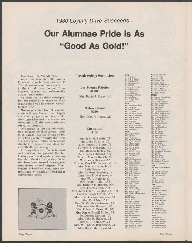 Our Alumnae Pride Is As 