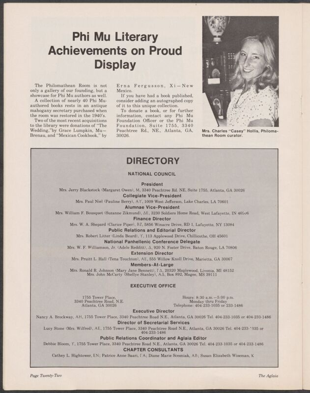 Phi Mu Literary Achievements on Proud Display (Image)