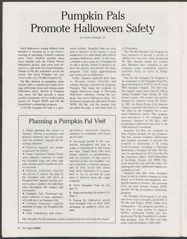 Pumpkin Pals Promote Halloween Safety Image