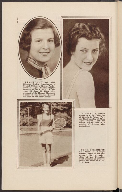 Kathryn Samuels Tennis Photograph, 1934 (Image)